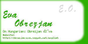 eva obrezjan business card